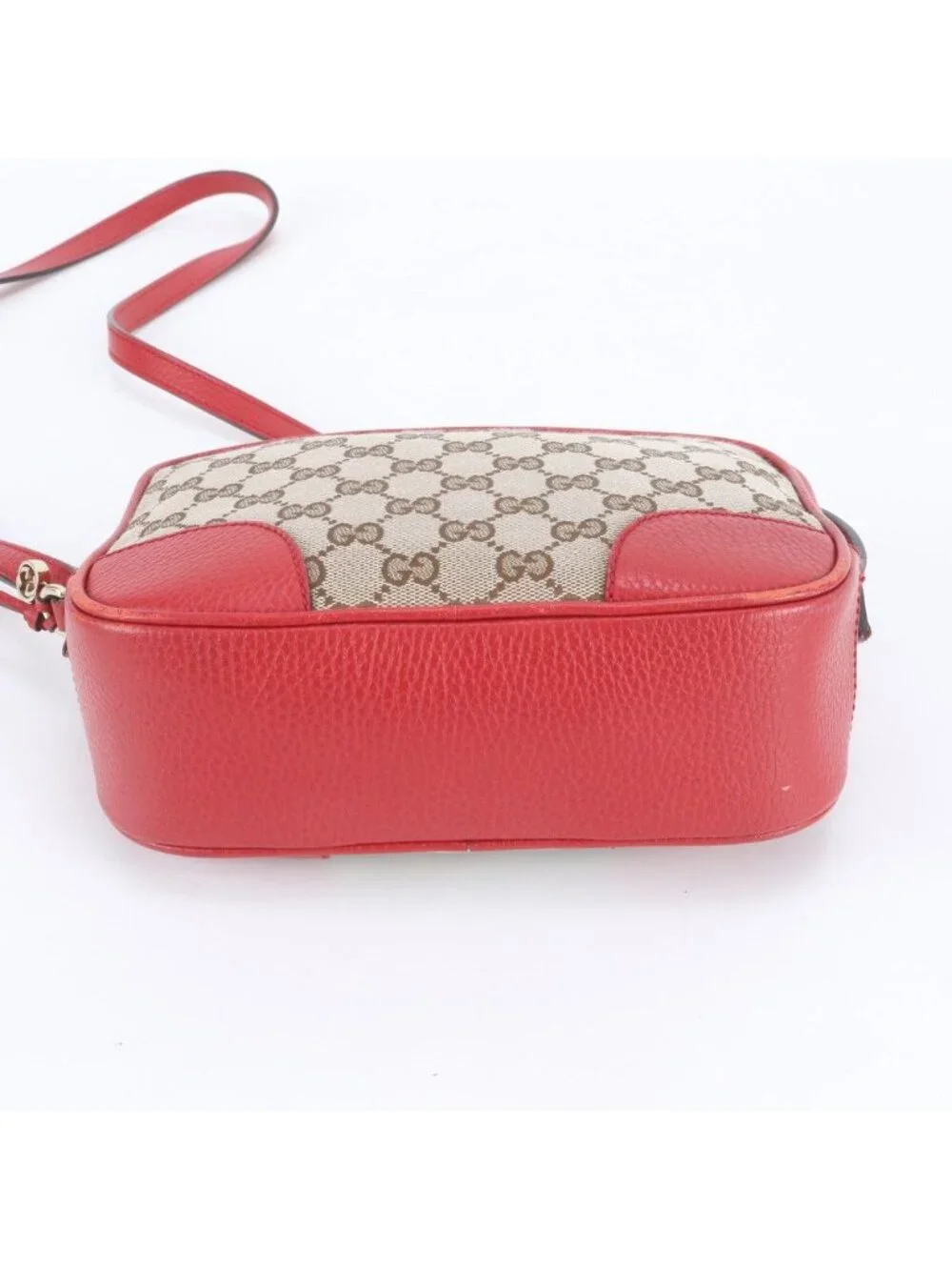 ★SOLD★ Gucci GG Canvas Leather Shoulder Bag Crossbody - Picture 6 of 12